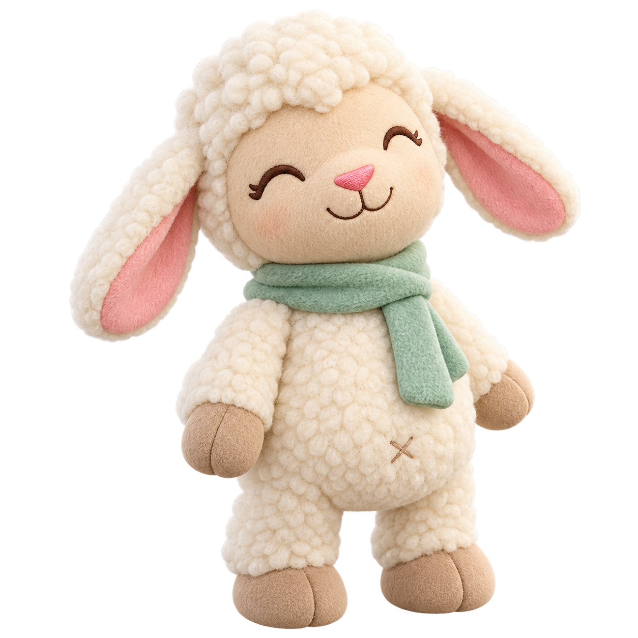 Mammy, the cream stuffed lamb with a mint scarf